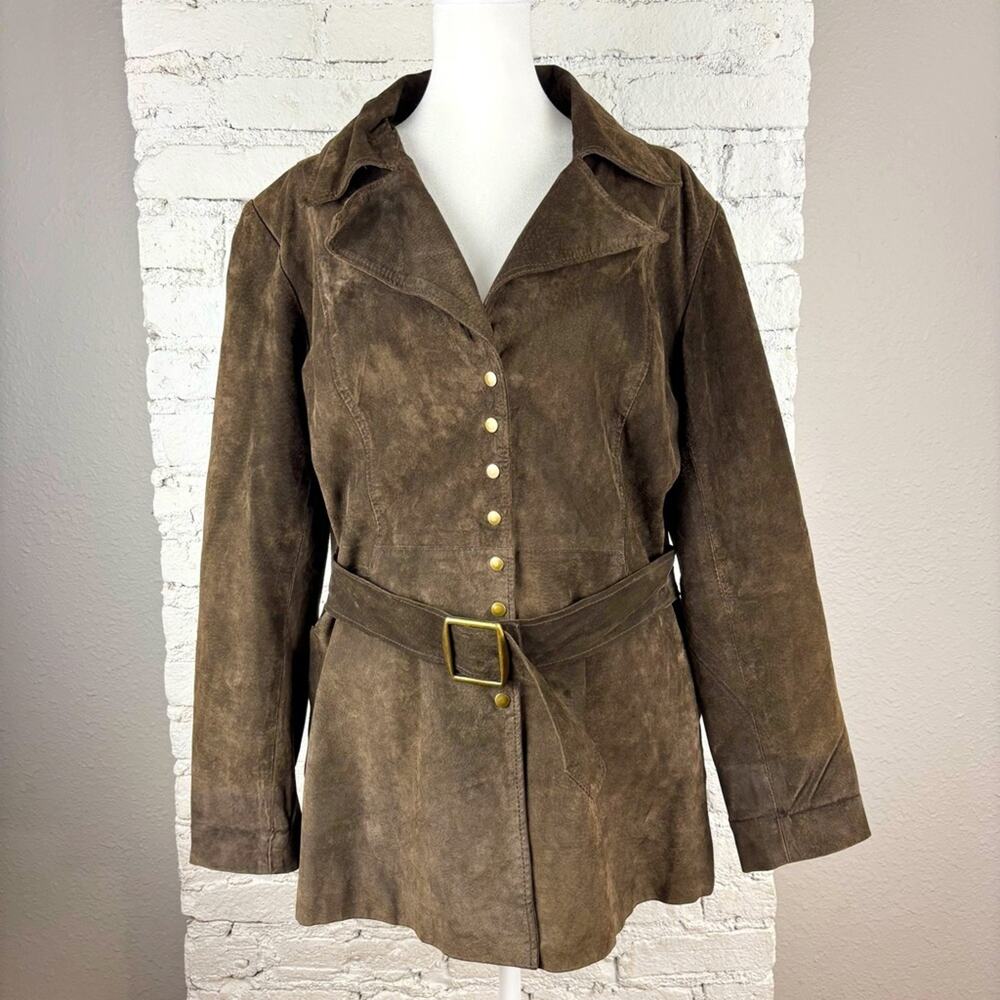 BB Dakota Pret A Porter Brown Belted Leather Jacket